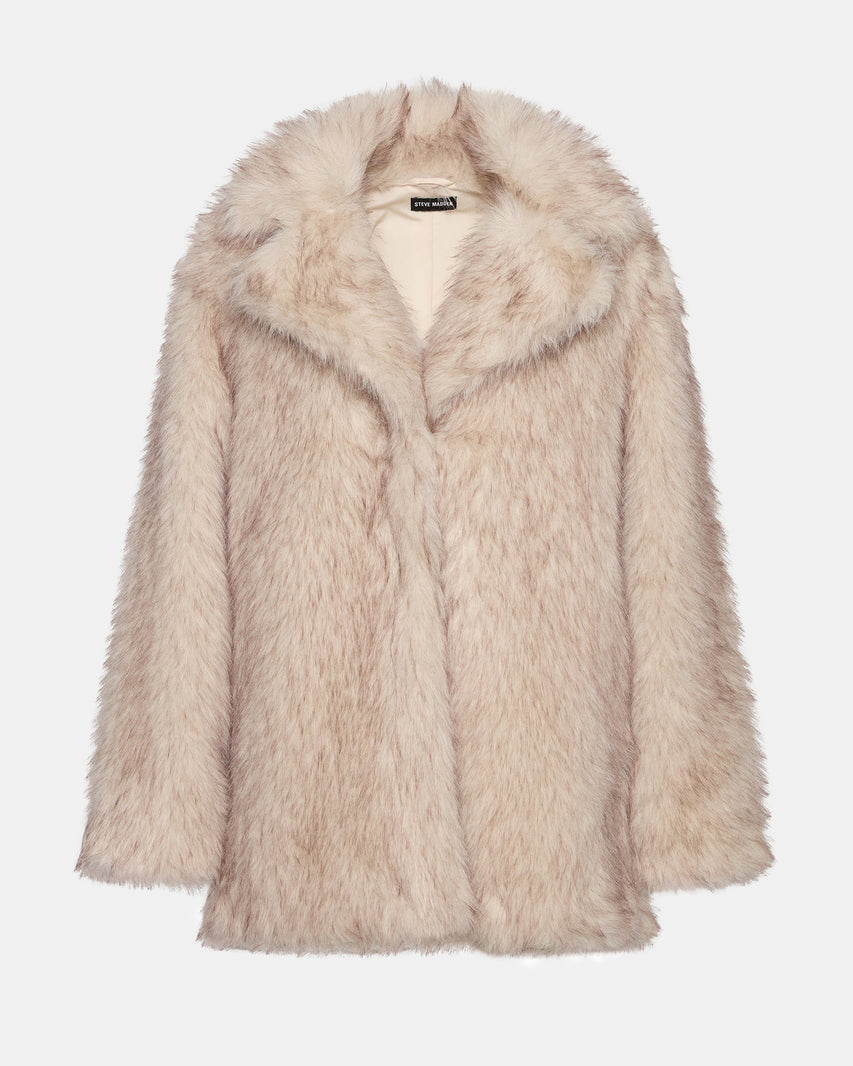 KINDRA COAT NATURAL - Clothing - Steve Madden Canada