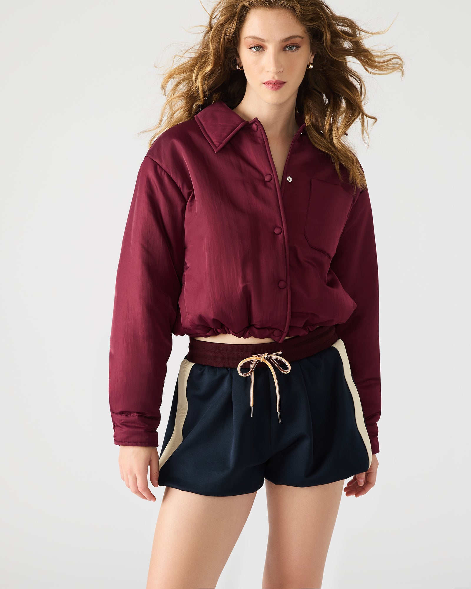 SELMA JACKET WINE - Clothing - Steve Madden Canada