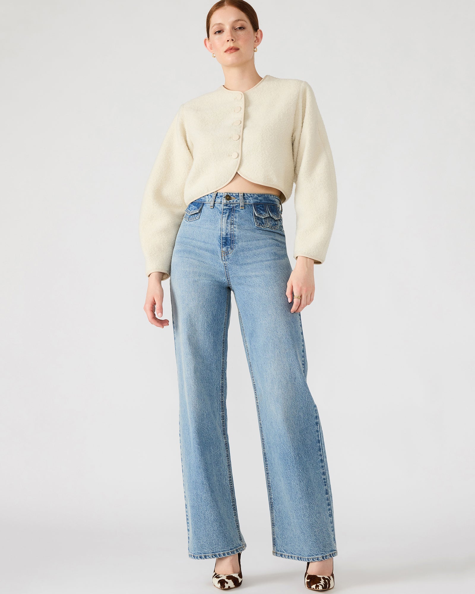 EMILI JACKET CREAM - Clothing - Steve Madden Canada