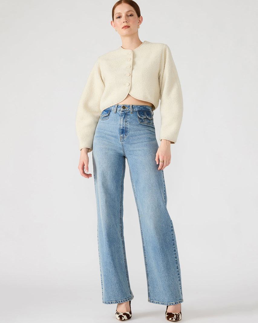 EMILI JACKET CREAM - Clothing - Steve Madden Canada
