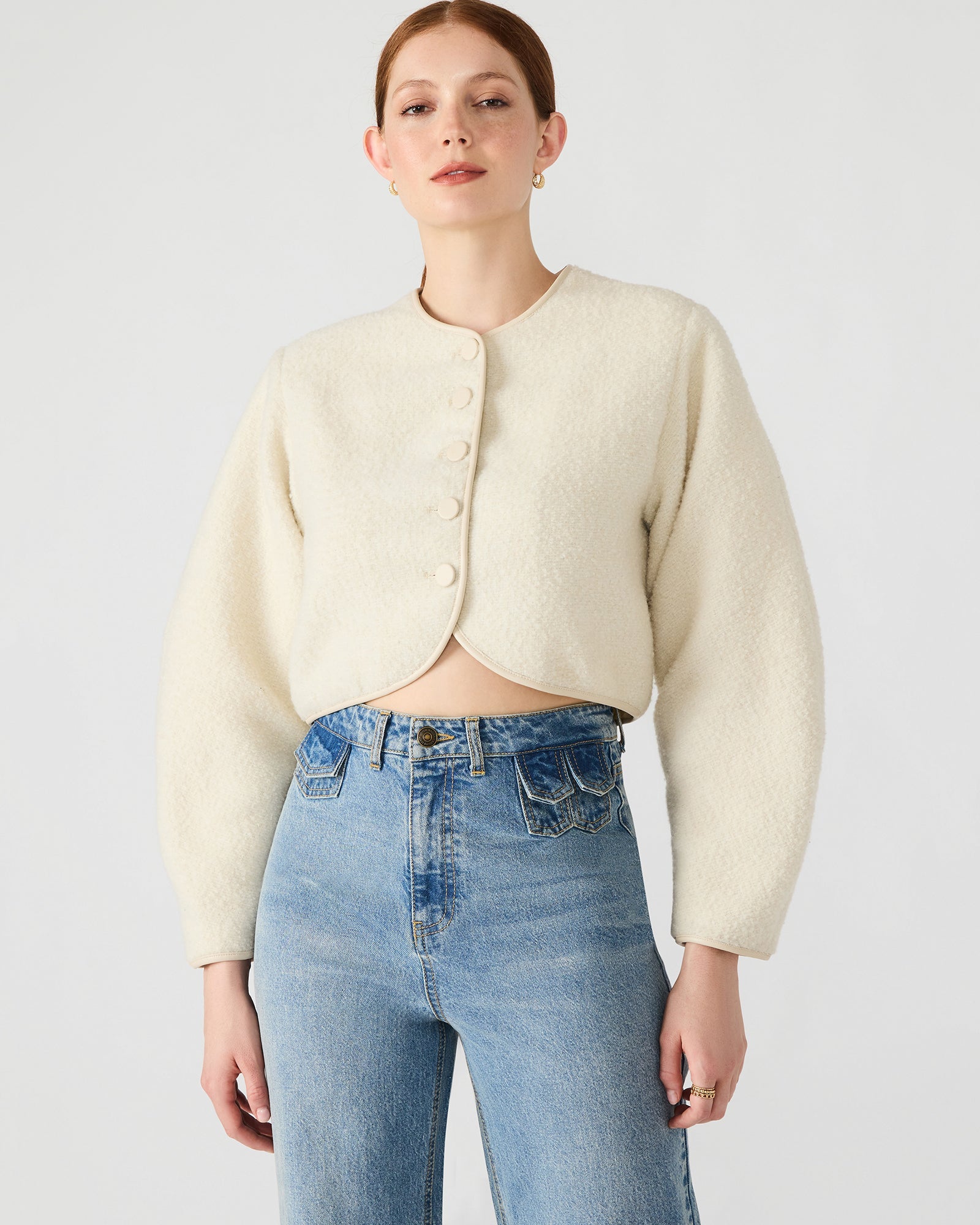 EMILI JACKET CREAM - Clothing - Steve Madden Canada
