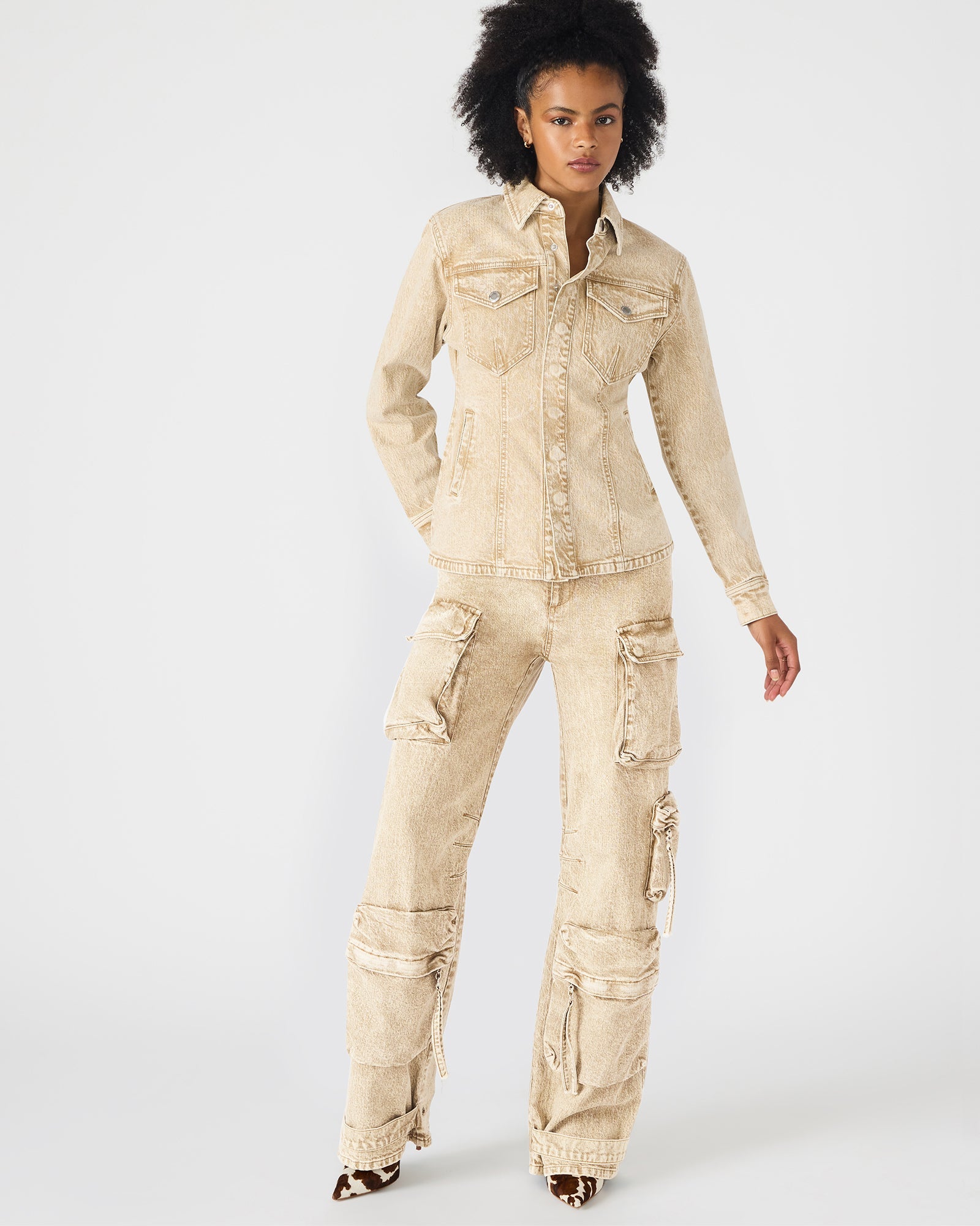 PARC JACKET NATURAL - Clothing - Steve Madden Canada