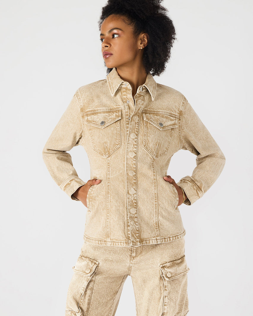 PARC JACKET NATURAL - Clothing - Steve Madden Canada