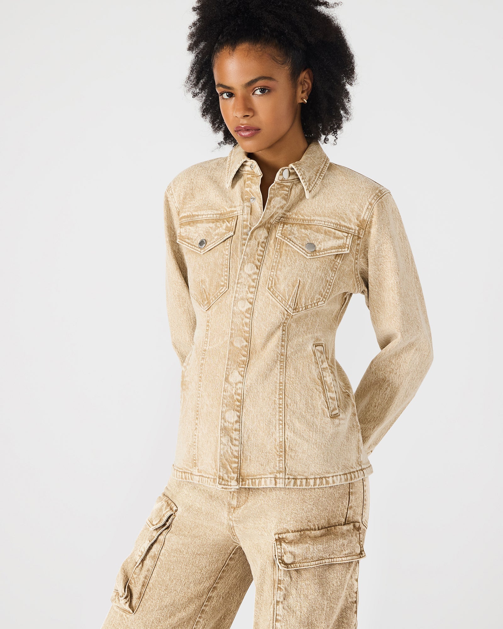 PARC JACKET NATURAL - Clothing - Steve Madden Canada