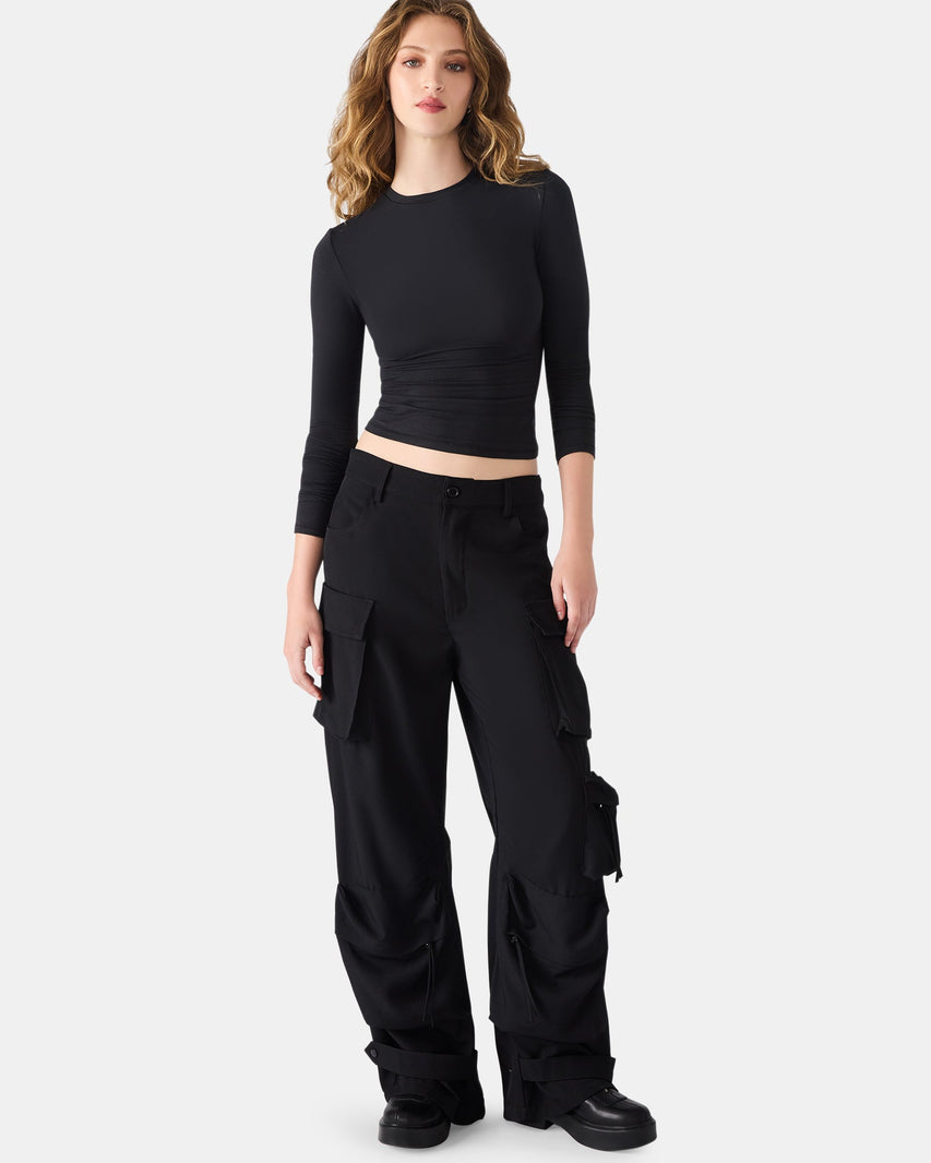 DUO PANT BLACK - Clothing - Steve Madden Canada