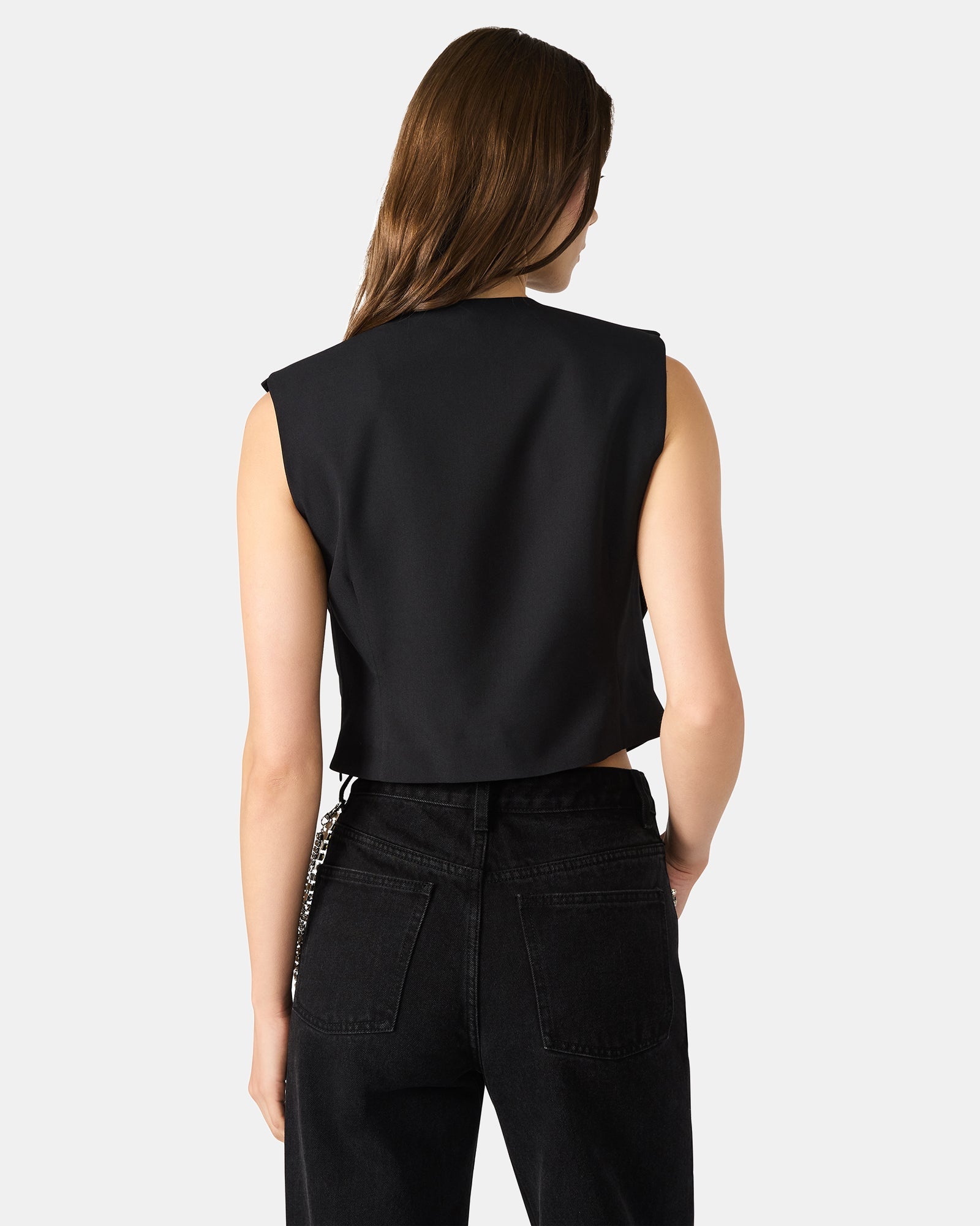 AYANNA TOP BLACK - Clothing - Steve Madden Canada