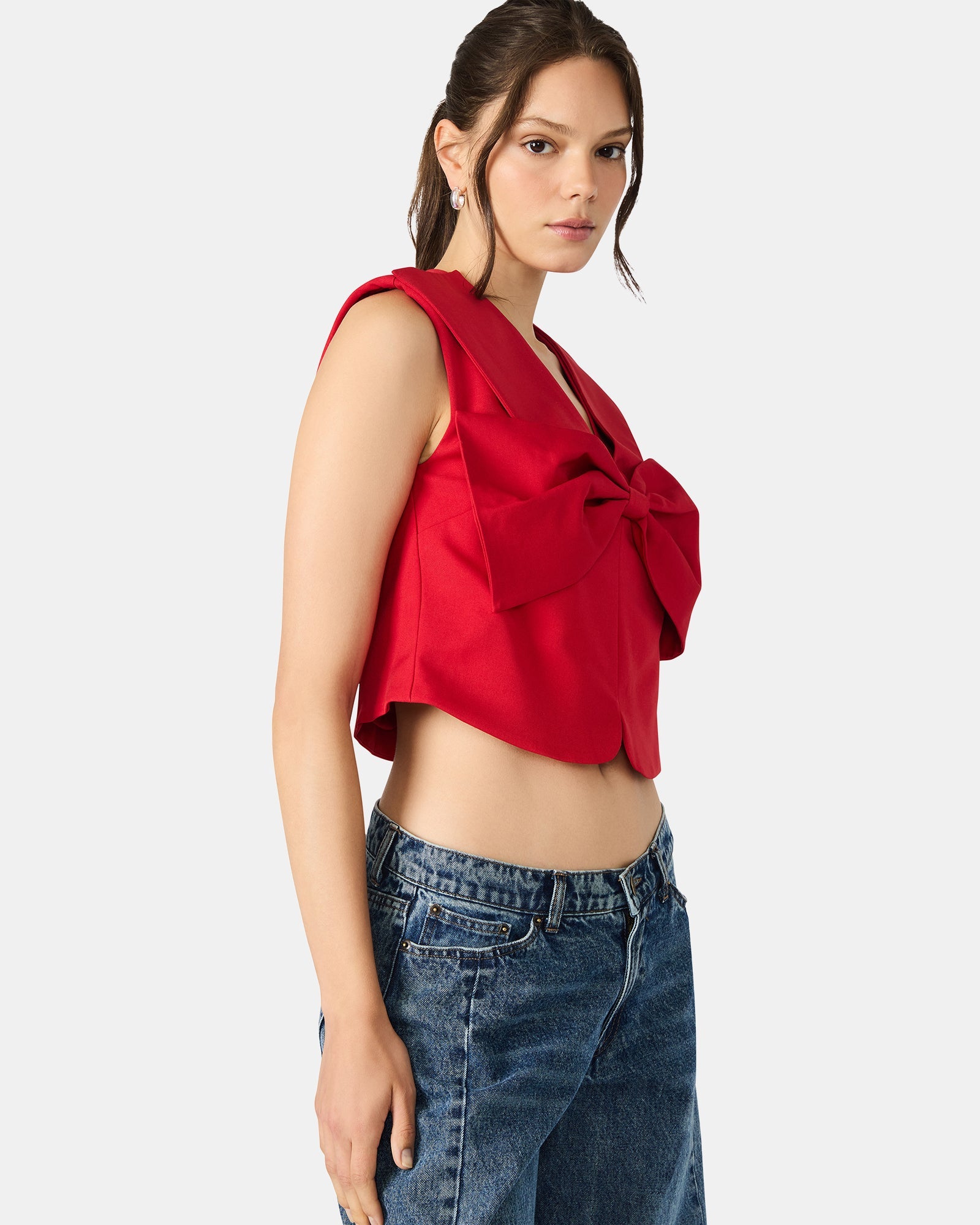 AYANNA TOP RED - Clothing - Steve Madden Canada