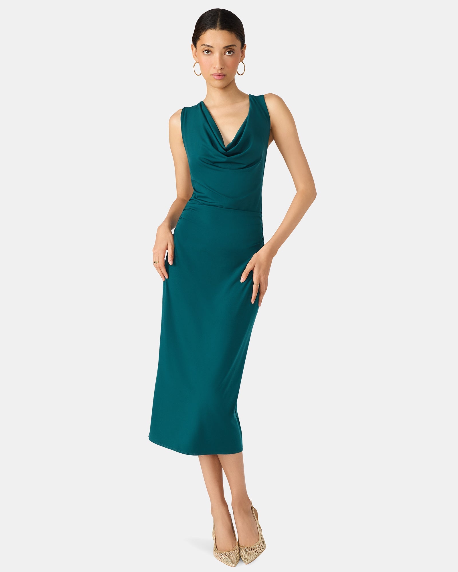 KALINA DRESS TEAL - Clothing - Steve Madden Canada