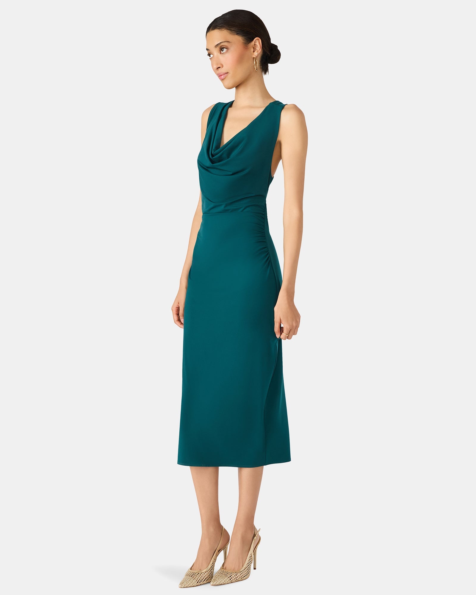 KALINA DRESS TEAL - Clothing - Steve Madden Canada