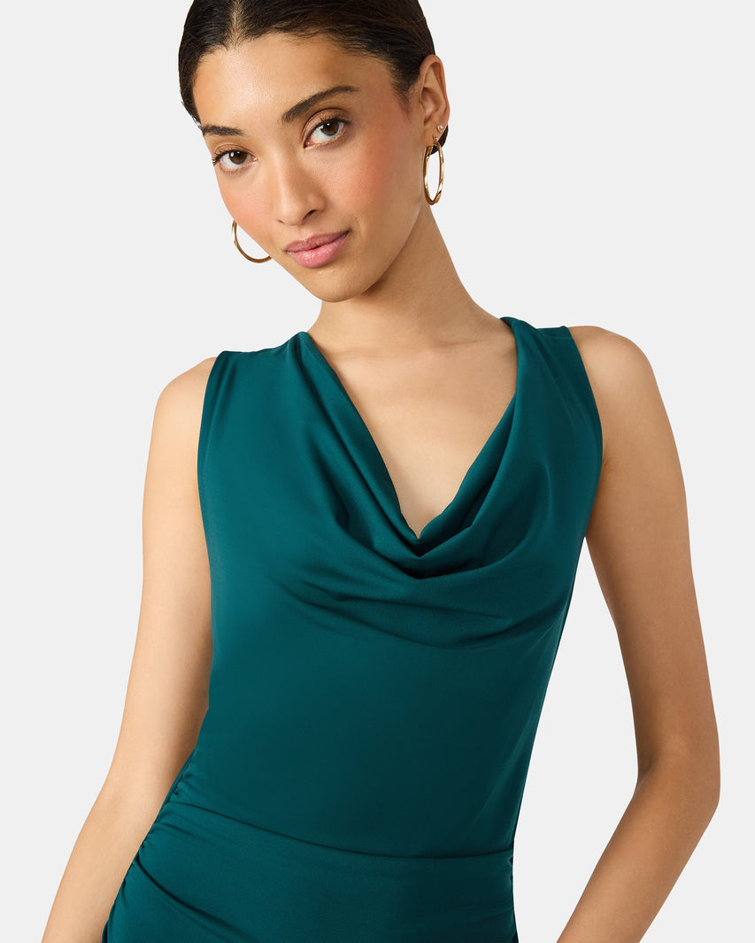 KALINA DRESS TEAL - Clothing - Steve Madden Canada