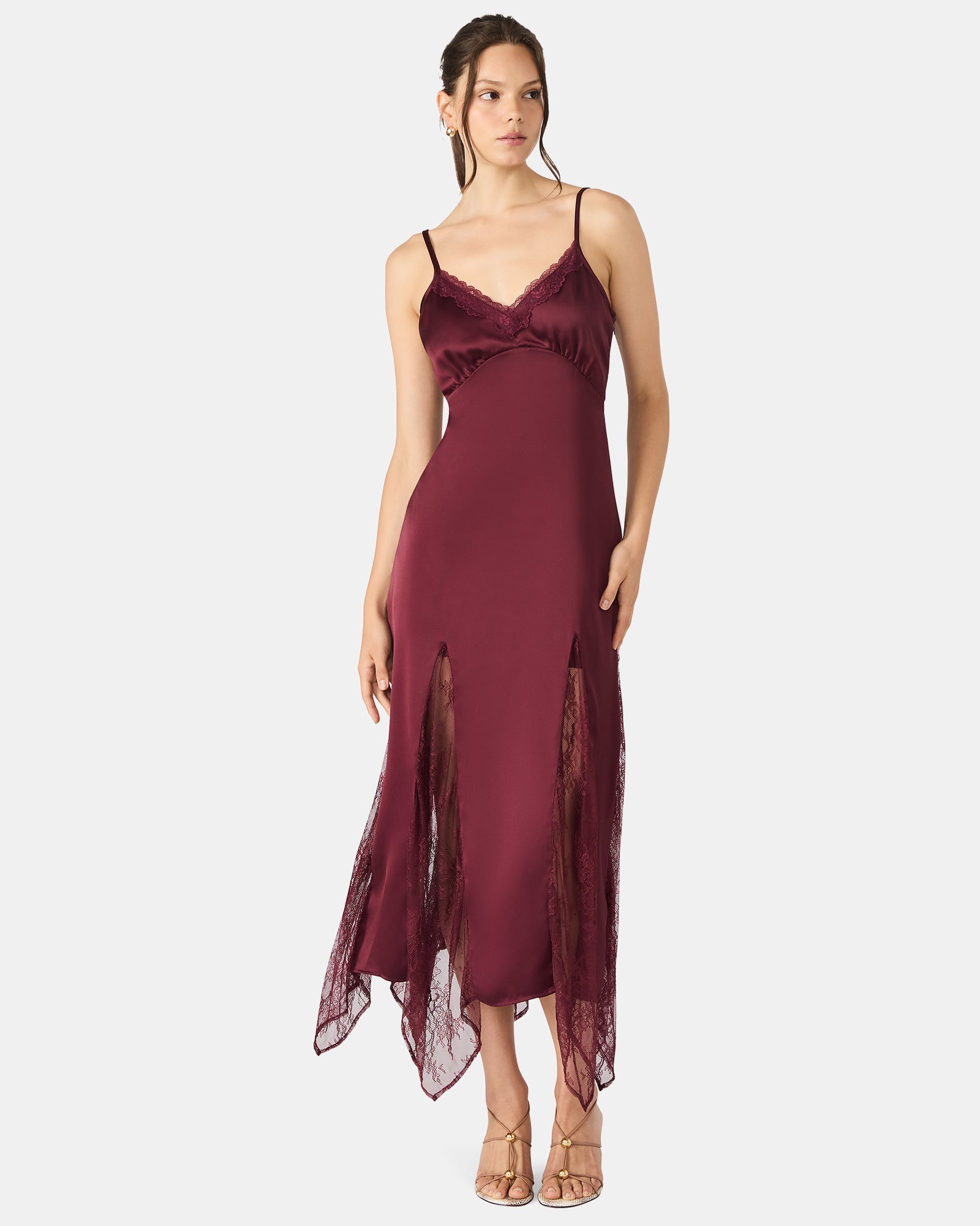 DELIA DRESS WINE - Clothing - Steve Madden Canada