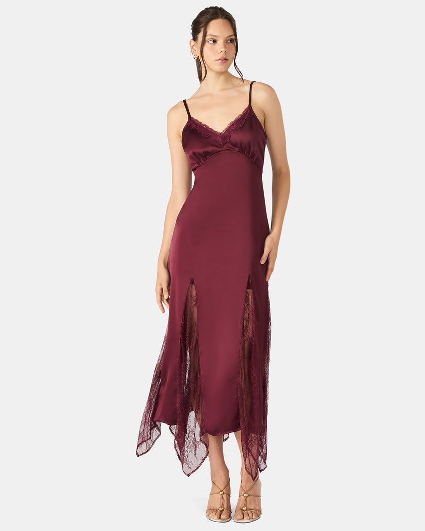 DELIA DRESS WINE - Clothing - Steve Madden Canada