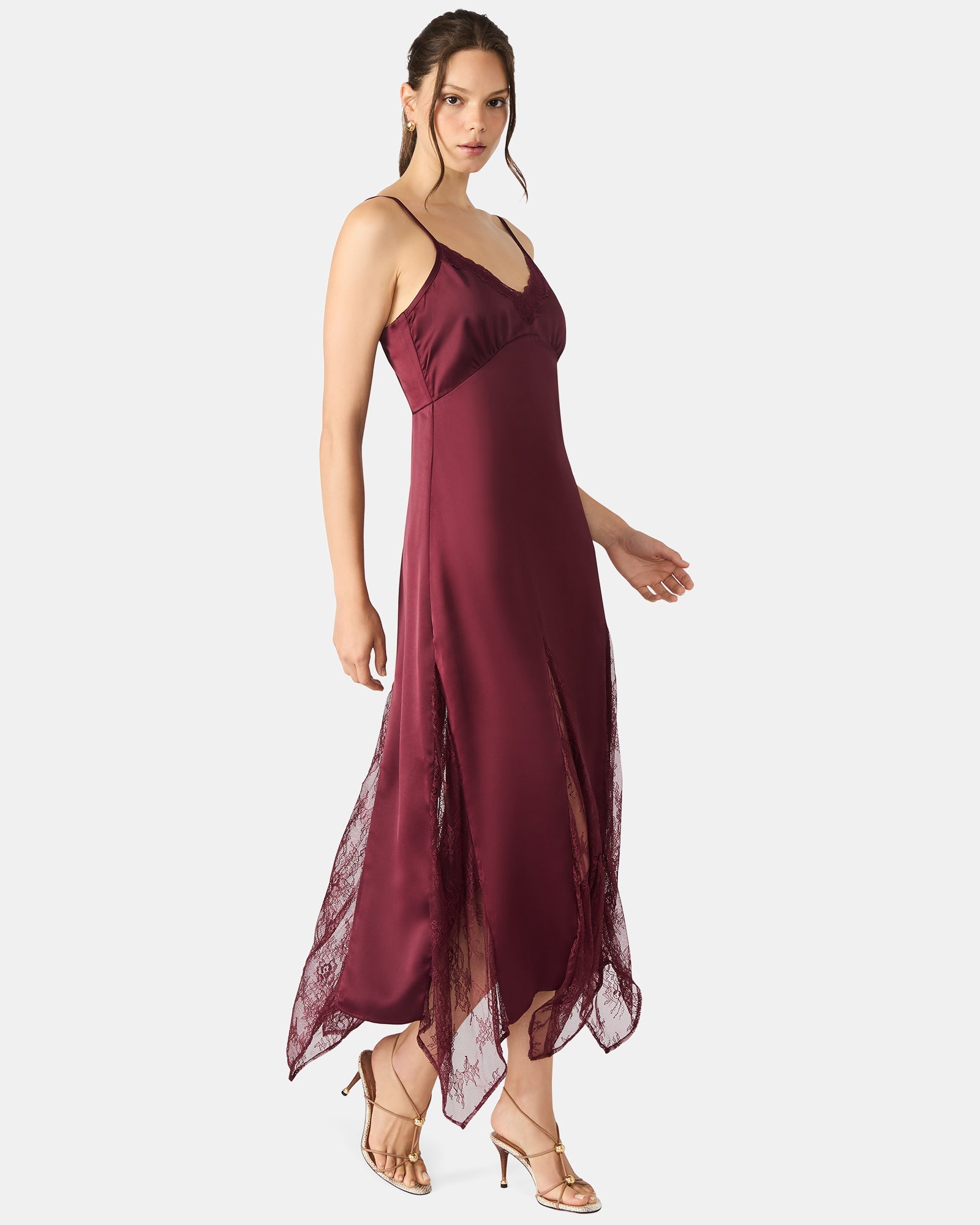 DELIA DRESS WINE - Clothing - Steve Madden Canada