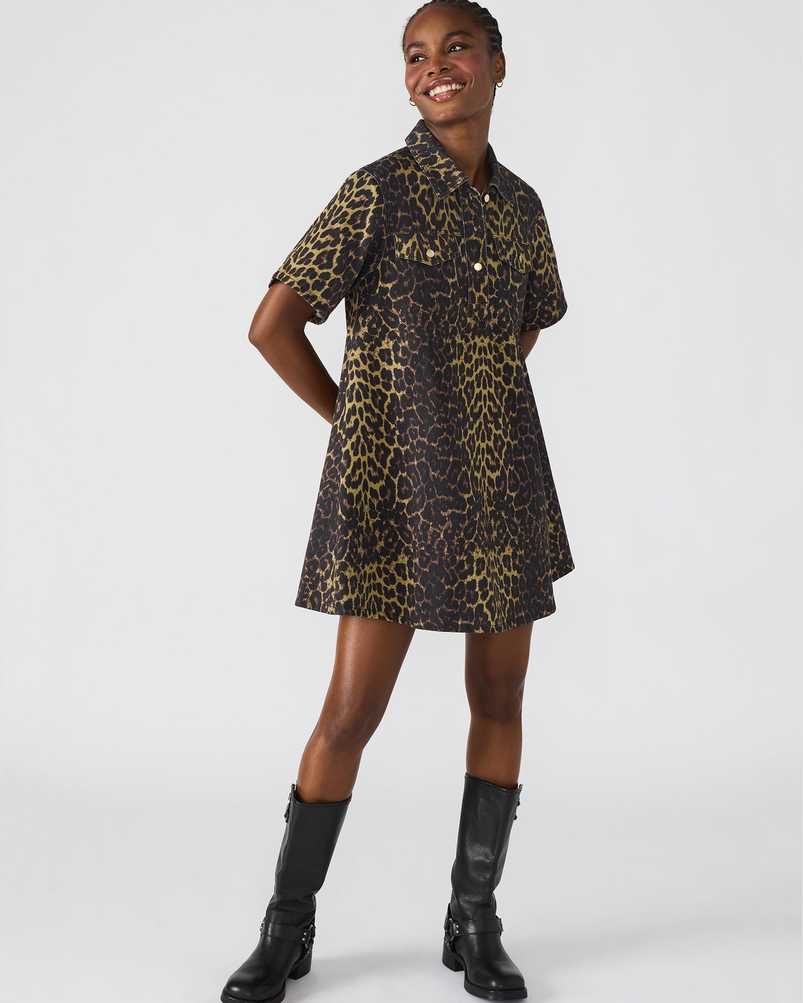 FREDDY DRESS CHEETAH - Clothing - Steve Madden Canada