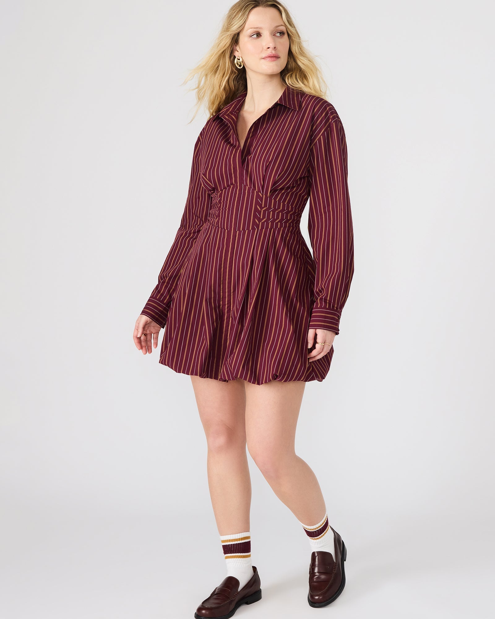 ARIELLE DRESS WINE - Clothing - Steve Madden Canada