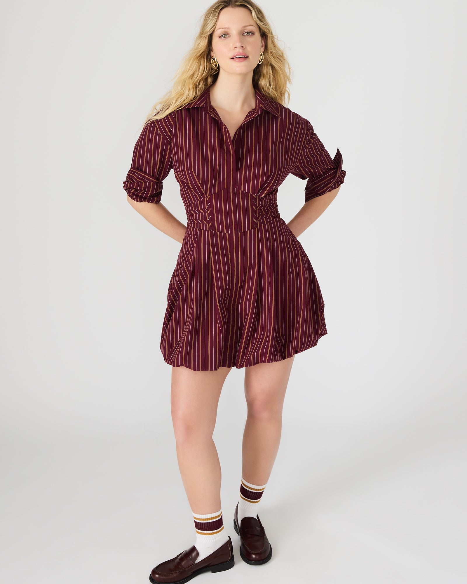 ARIELLE DRESS WINE - Clothing - Steve Madden Canada