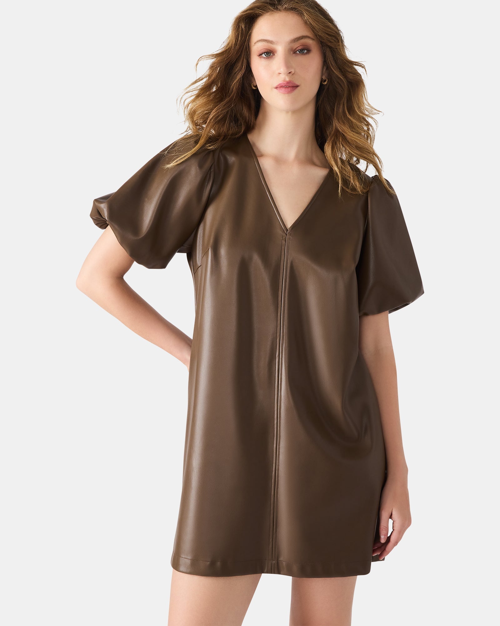 TILLY DRESS COCOA - Clothing - Steve Madden Canada