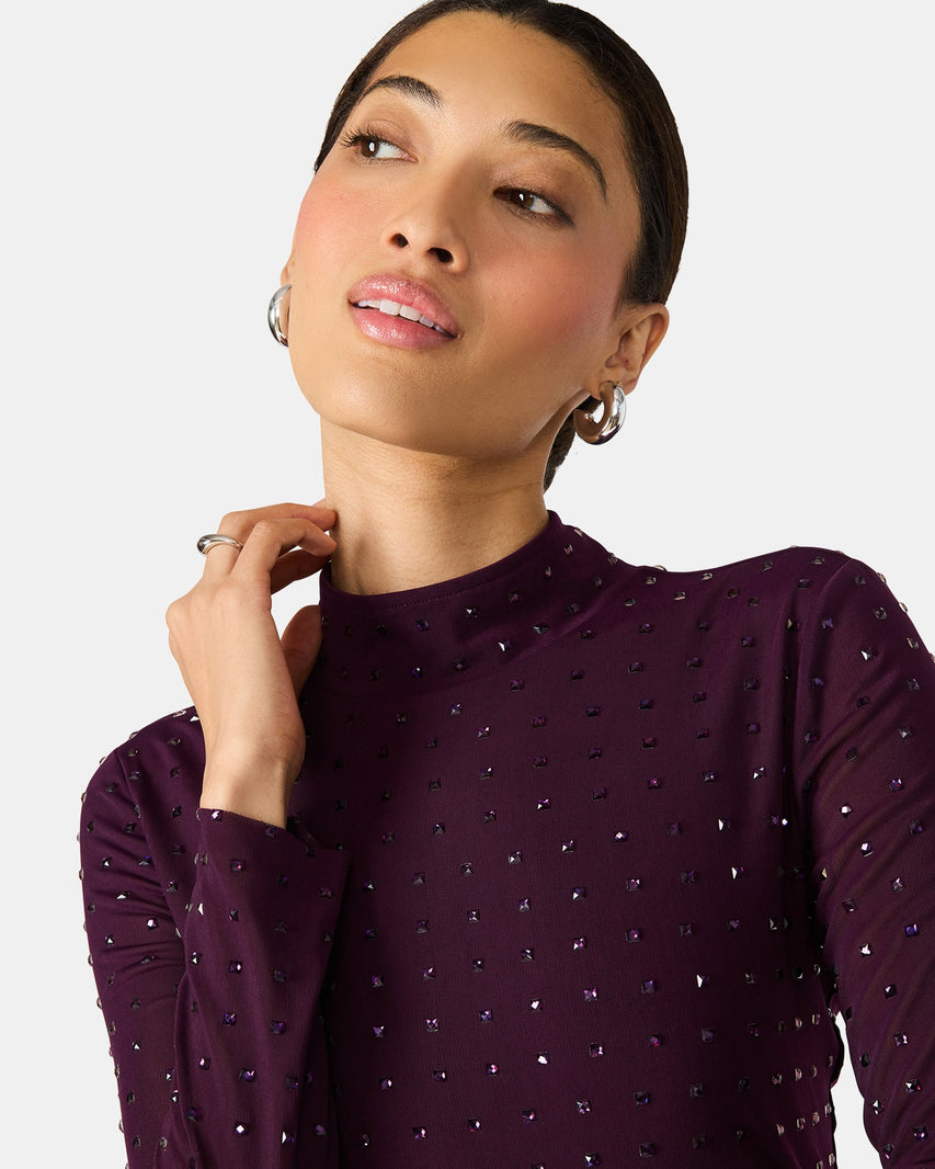 KRISTA MIDI DRESS PURPLE - Clothing - Steve Madden Canada