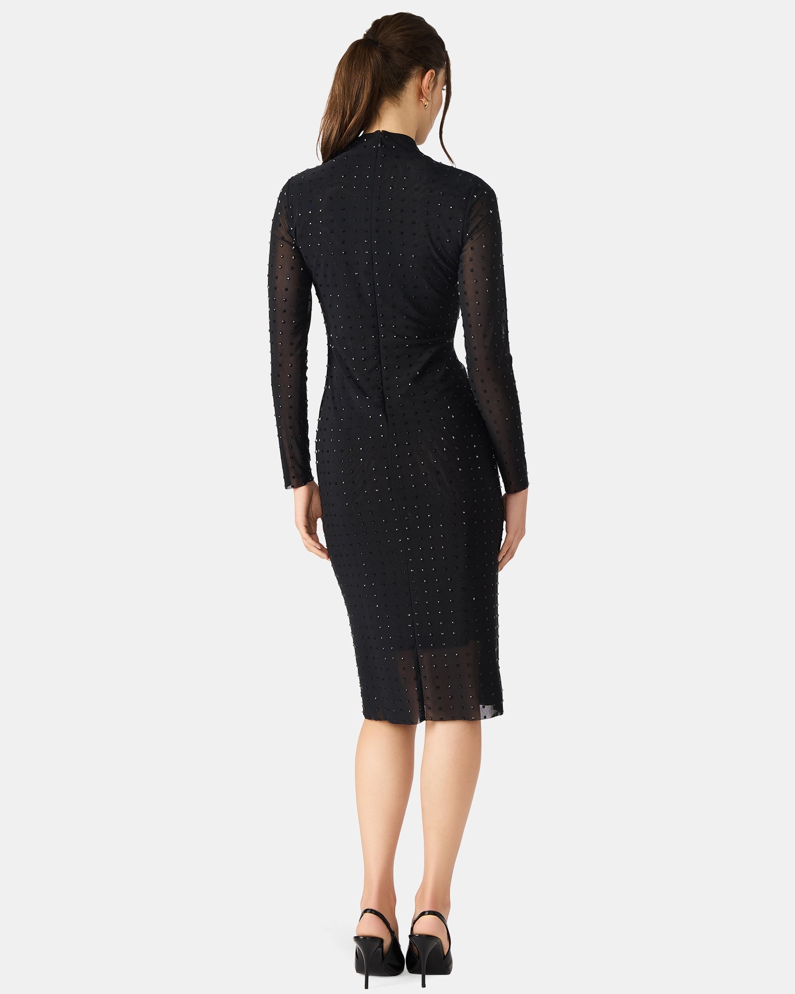 KRISTA MIDI DRESS BLACK - Clothing - Steve Madden Canada