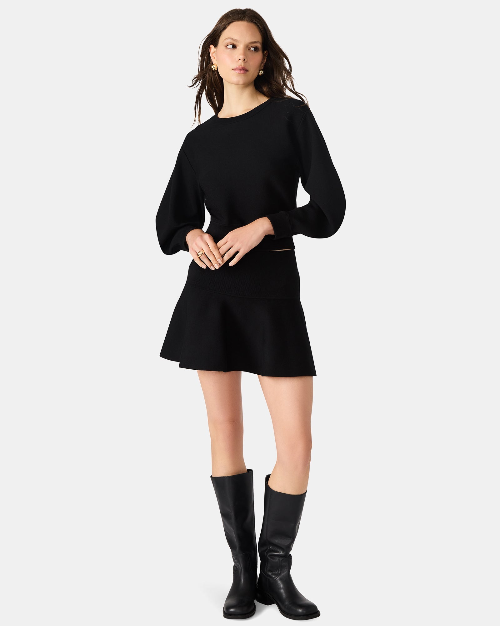ROSINA SKIRT BLACK - Clothing - Steve Madden Canada