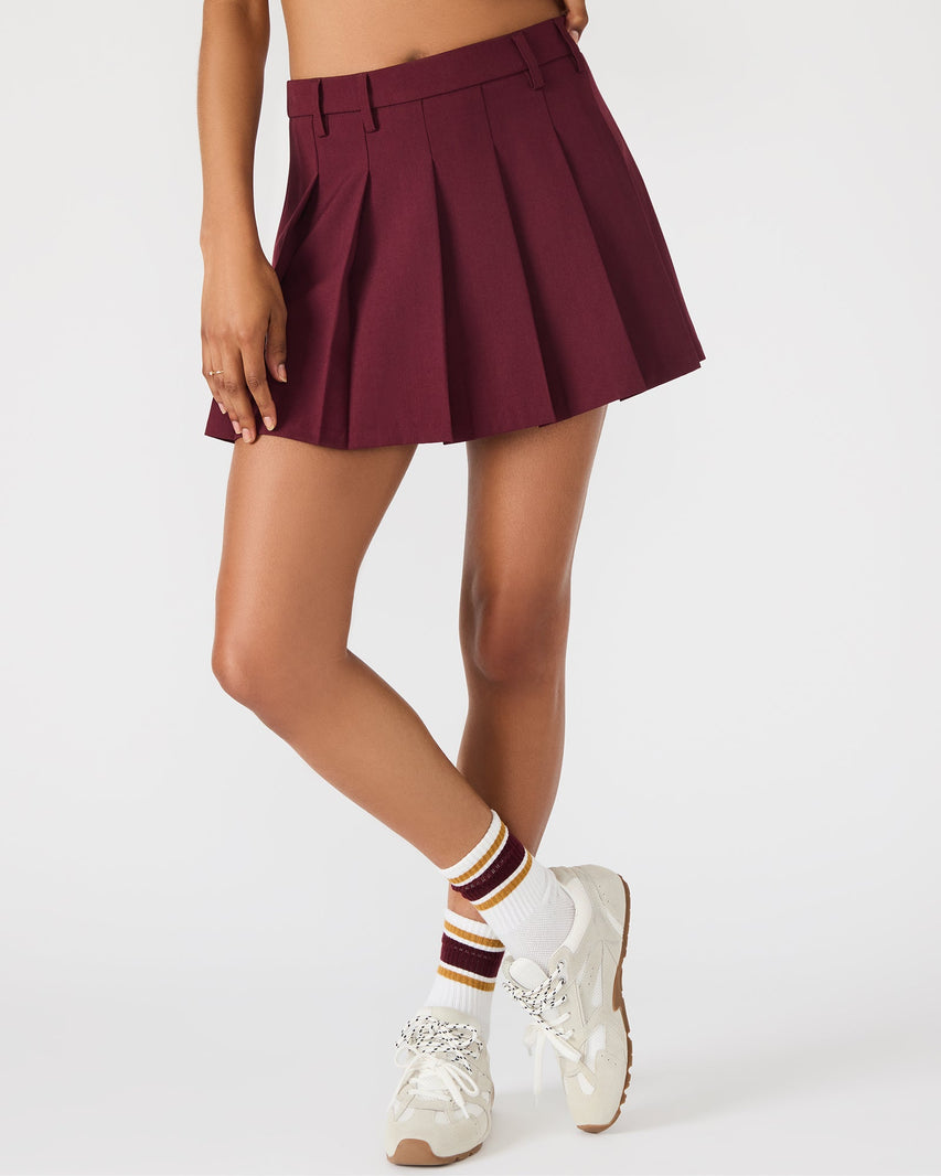 MARGO SKIRT WINE - Clothing - Steve Madden Canada