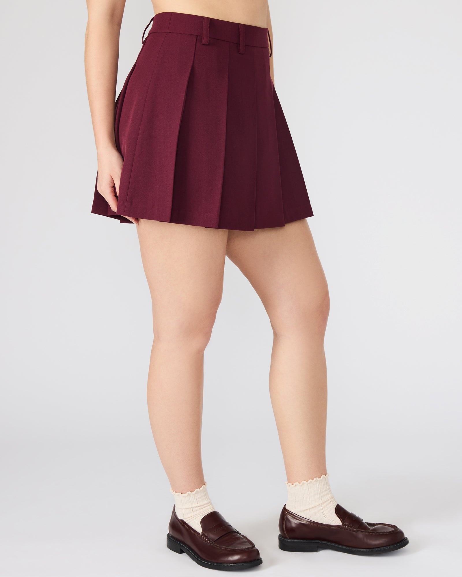 MARGO SKIRT WINE - Clothing - Steve Madden Canada
