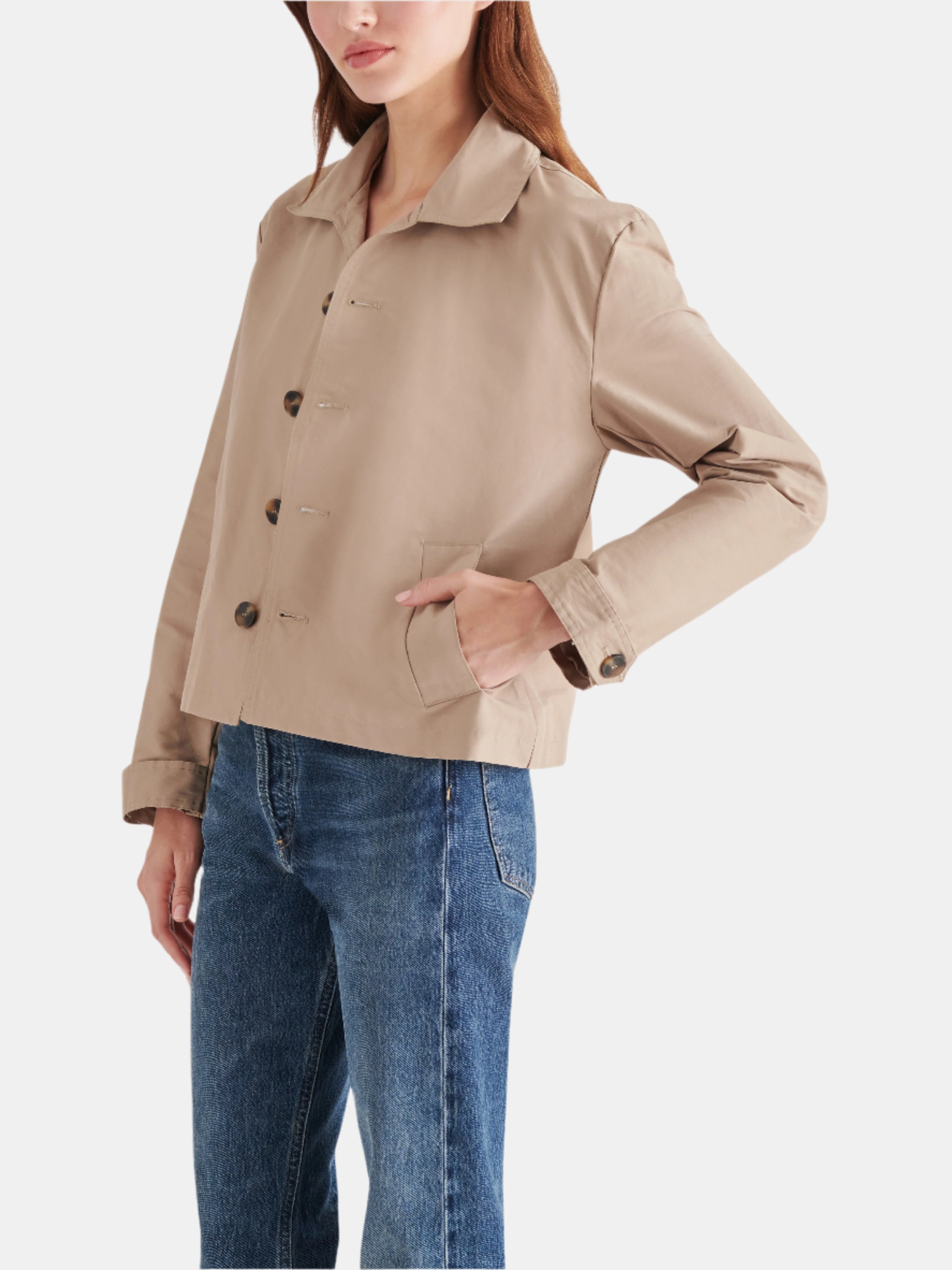 TRENCH JACKET KHAKI - Clothing - Steve Madden Canada