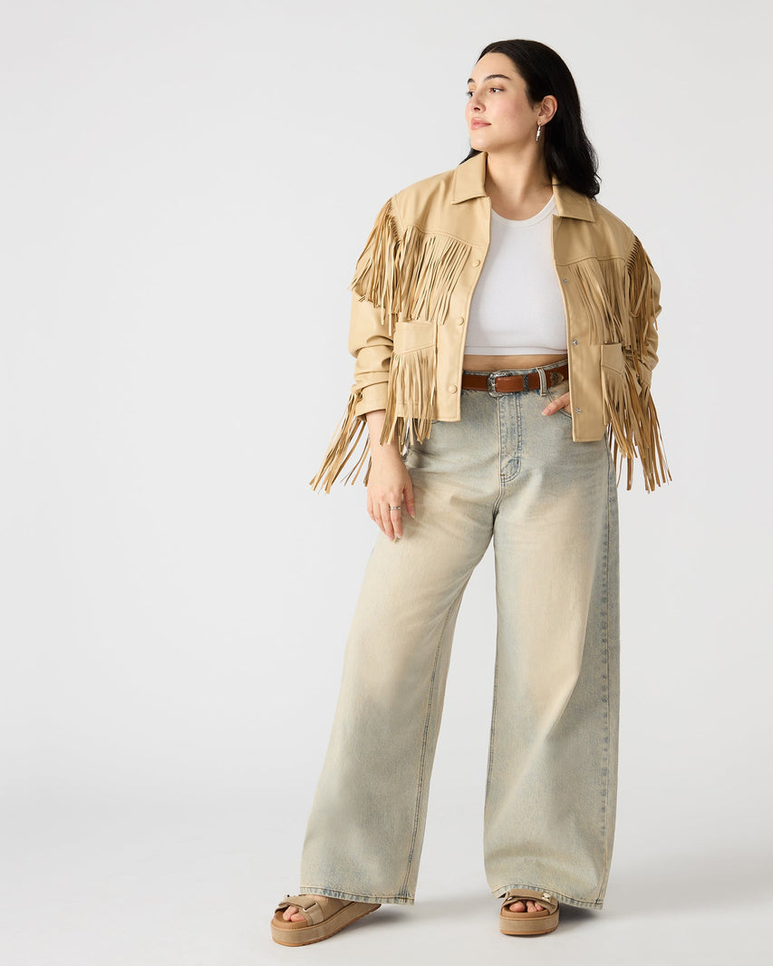 THE MEGA BAGGY LIGHT BLUE DENIM - Clothing - Steve Madden Canada