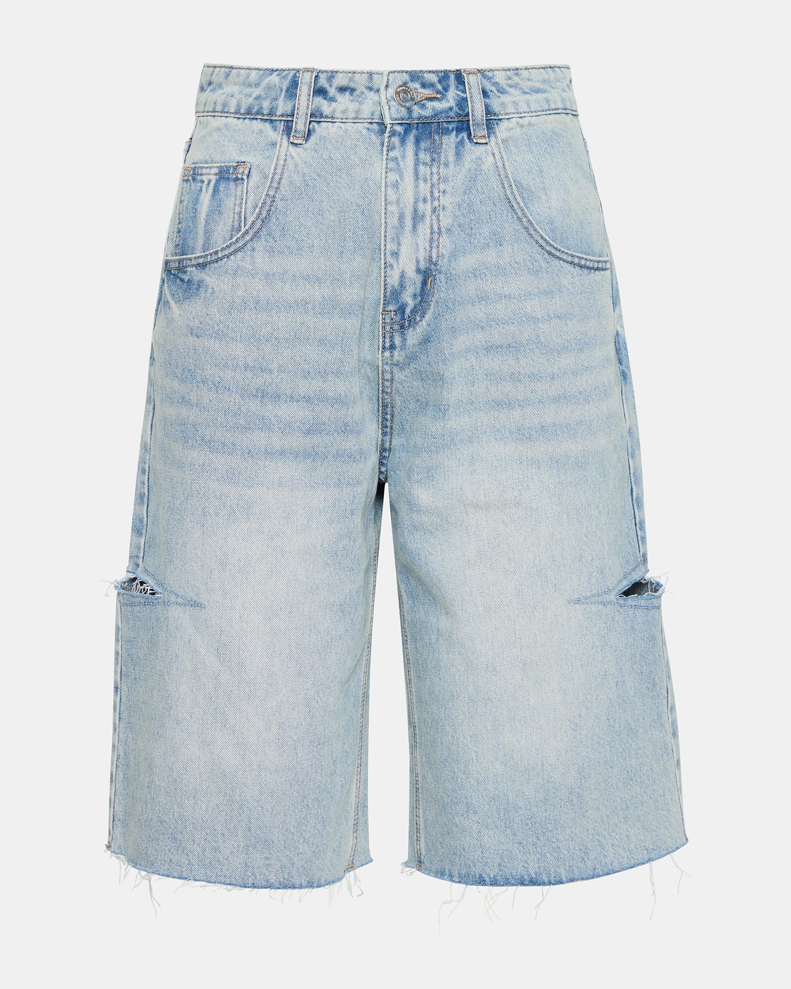 THE SLIT BARREL SHORT BLUE - Clothing - Steve Madden Canada