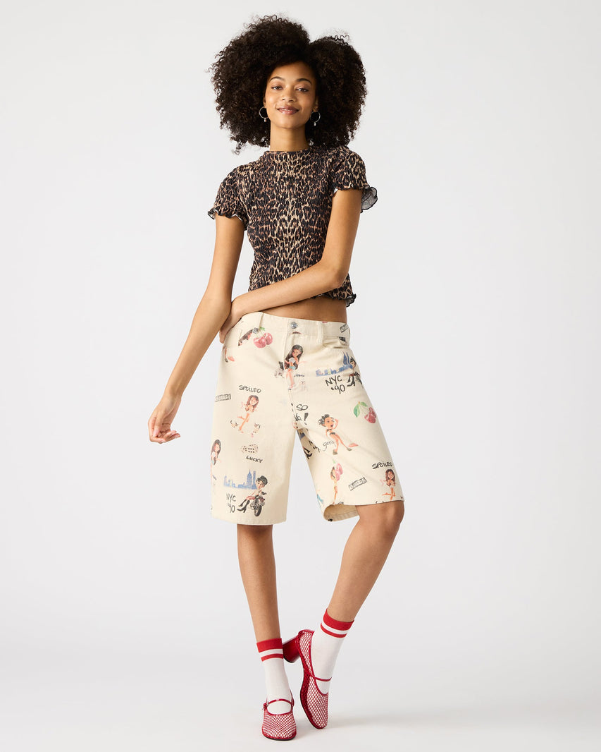 MAGDALEN JEAN SHORT MULTI - Clothing - Steve Madden Canada