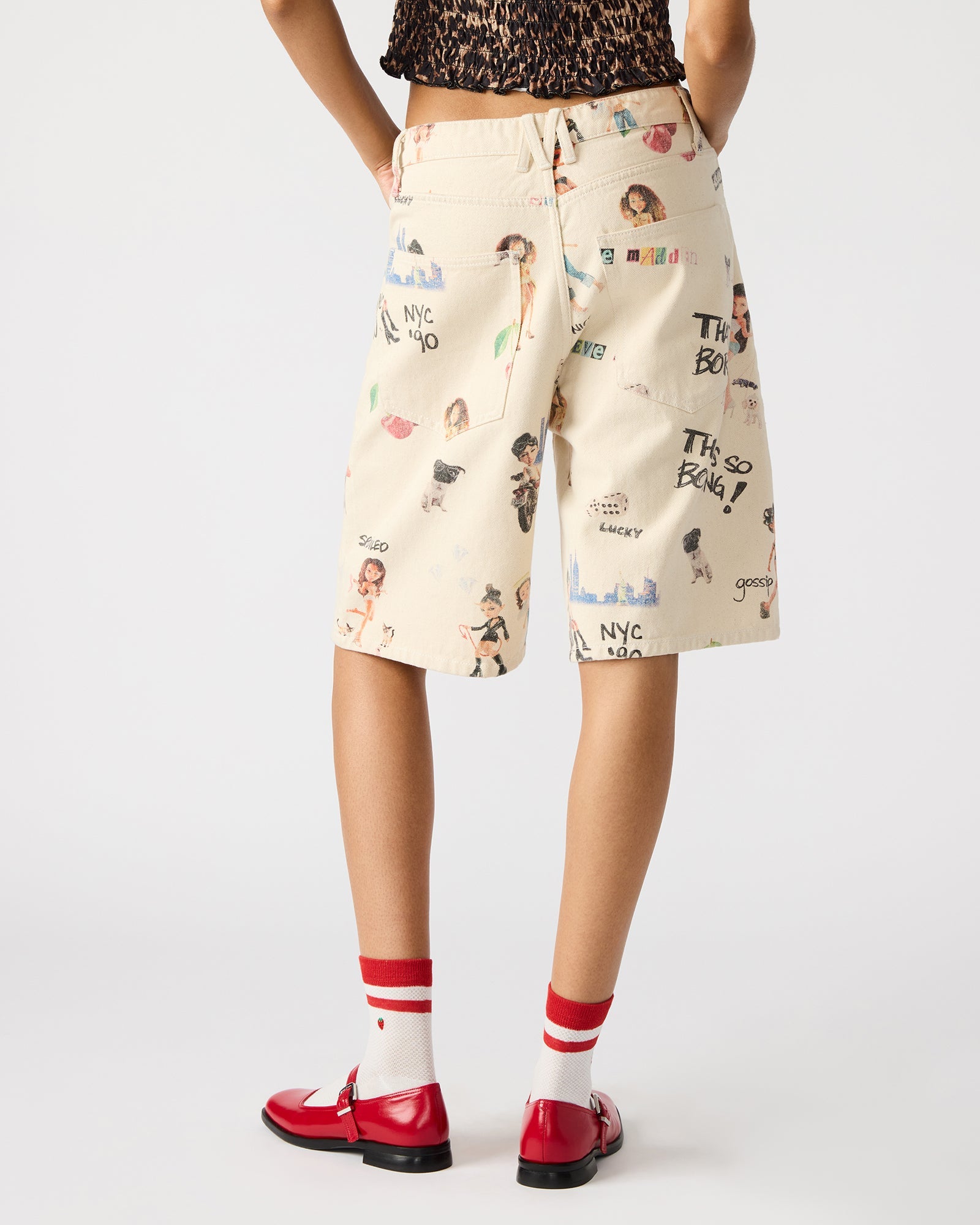 MAGDALEN JEAN SHORT MULTI - Clothing - Steve Madden Canada