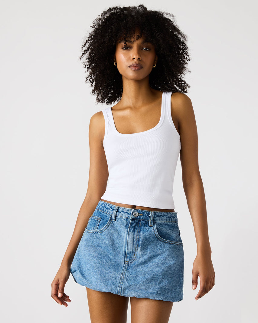SIMONA SKIRT BLUE - Clothing - Steve Madden Canada
