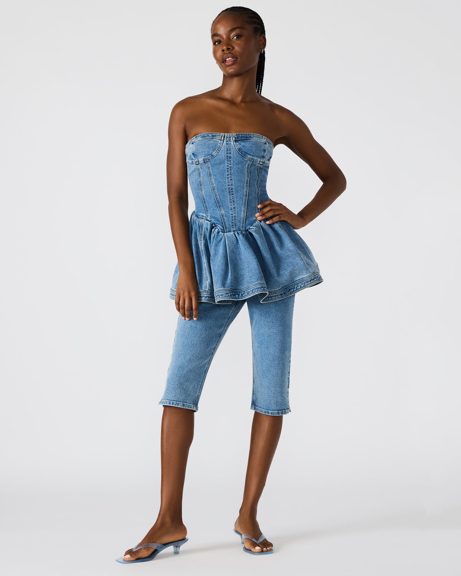 RINA PANT DENIM - Clothing - Steve Madden Canada