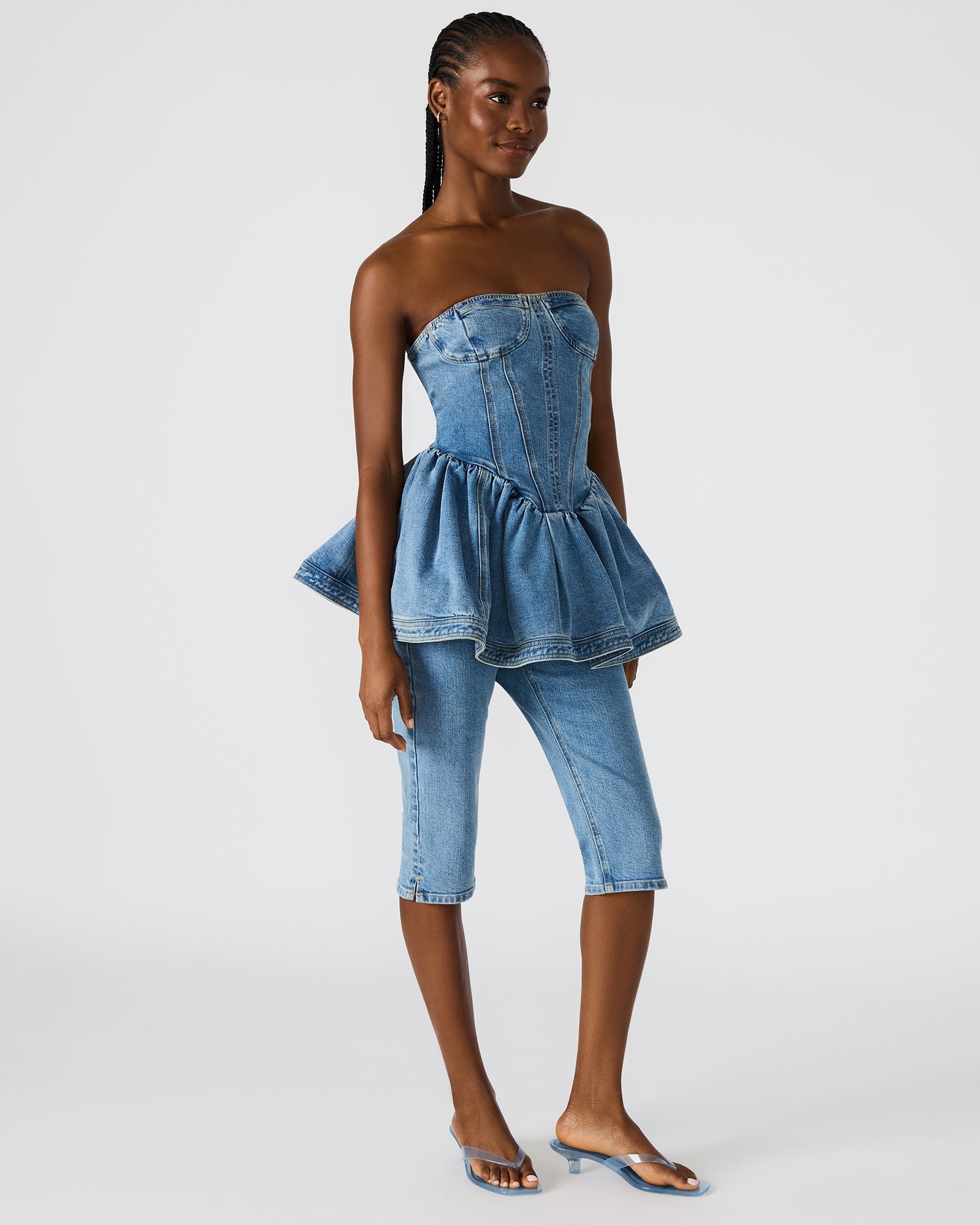 RINA PANT DENIM - Clothing - Steve Madden Canada