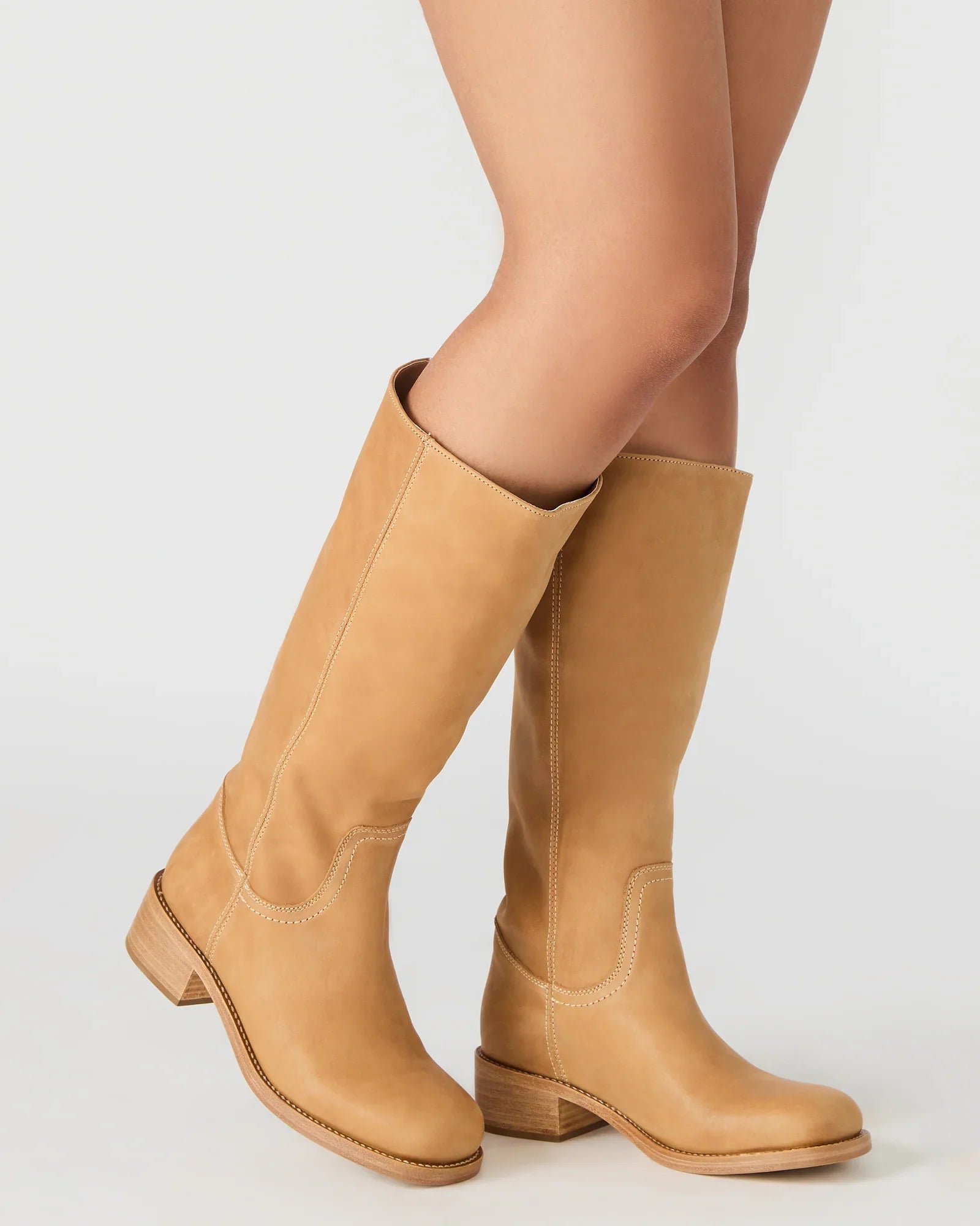RIGGSS-W WIDE CALF TAN LEATHER - Women's Shoes - Steve Madden Canada