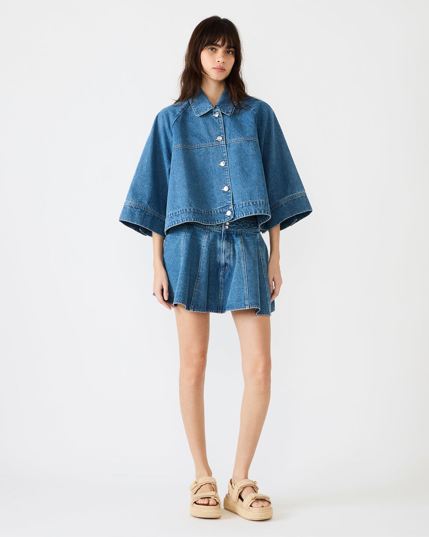 RHODE JACKET DENIM BLUE - Clothing - Steve Madden Canada