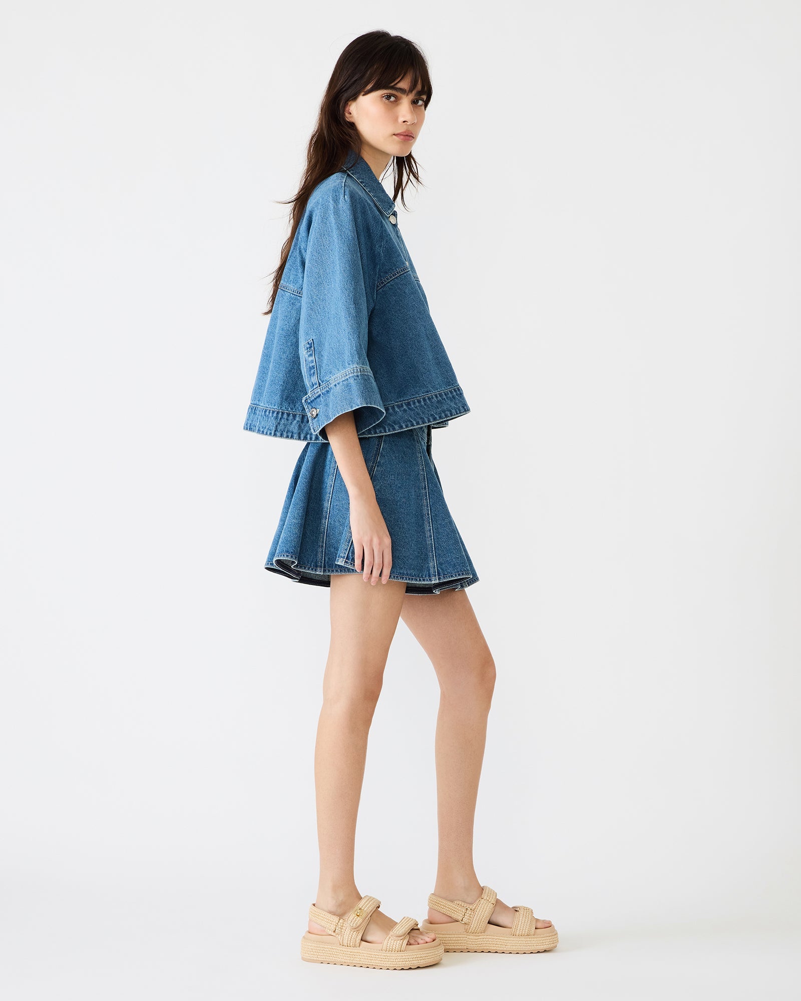 RHODE JACKET DENIM BLUE - Clothing - Steve Madden Canada