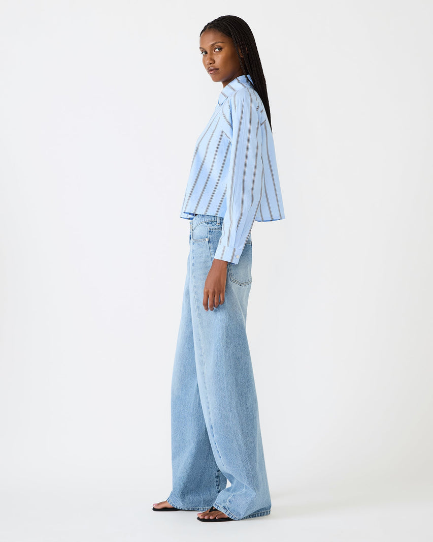TESS BLUE RHINSTONES TOP - Clothing - Steve Madden Canada