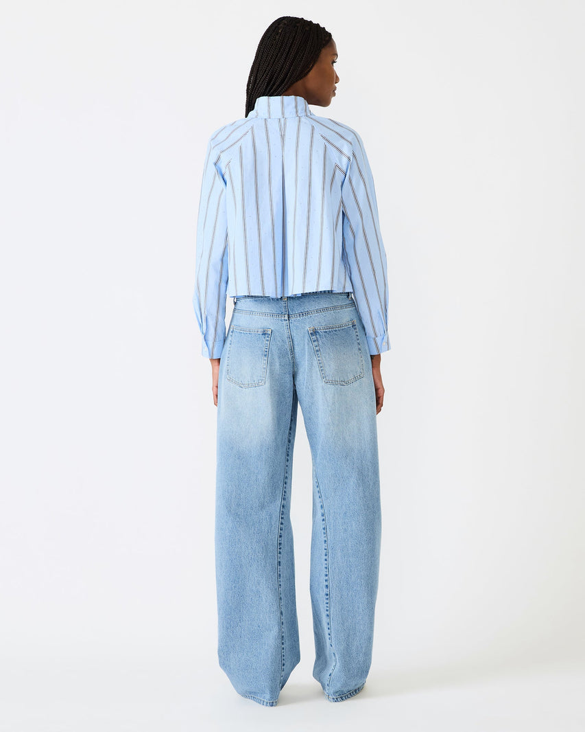 TESS BLUE RHINSTONES TOP - Clothing - Steve Madden Canada