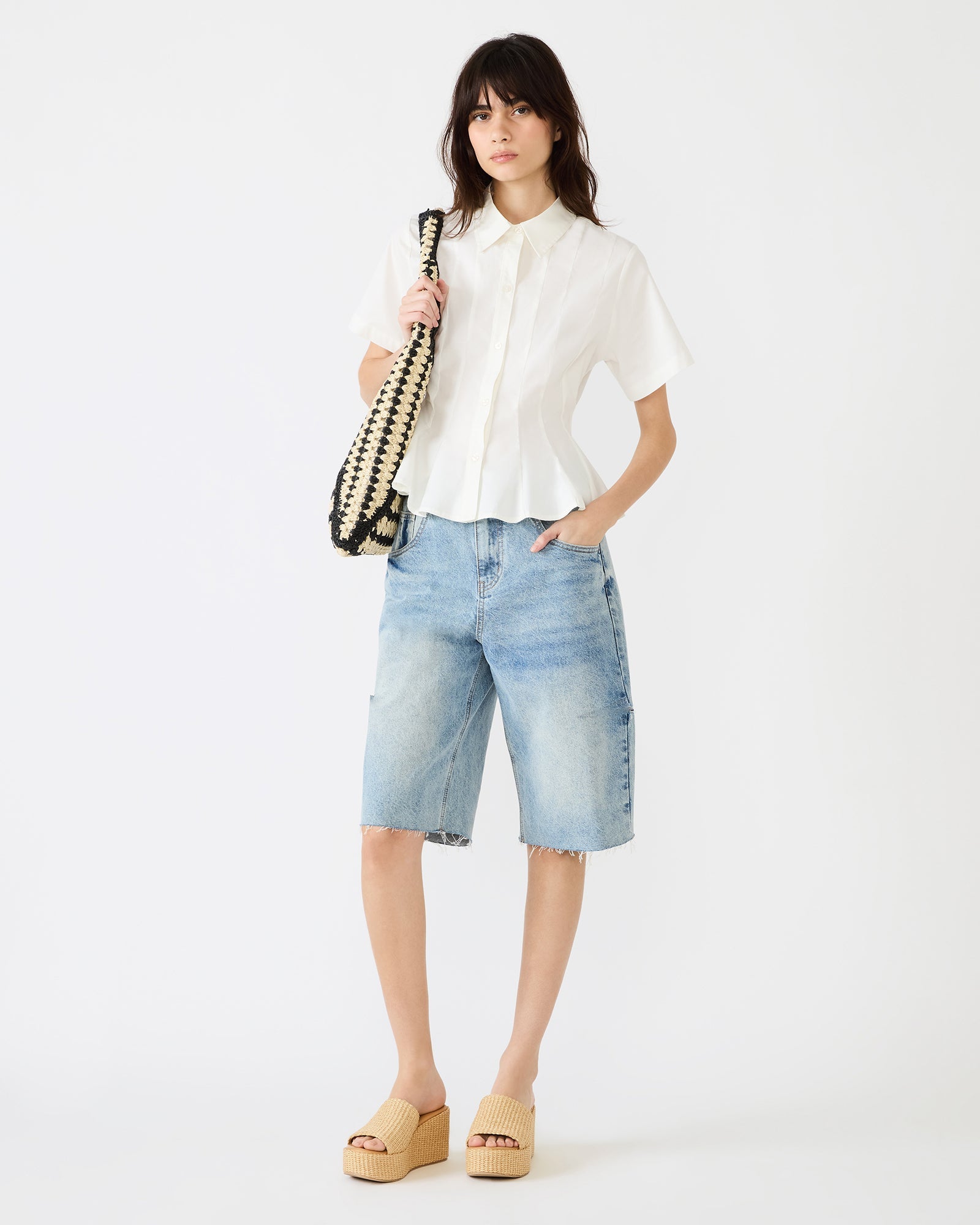 PORTER TOP WHITE - Clothing - Steve Madden Canada