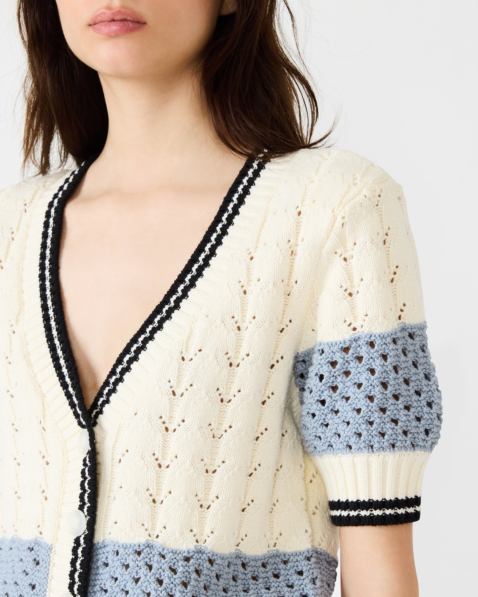 FIONA CARDIGAN WHITE MULTI - Clothing - Steve Madden Canada