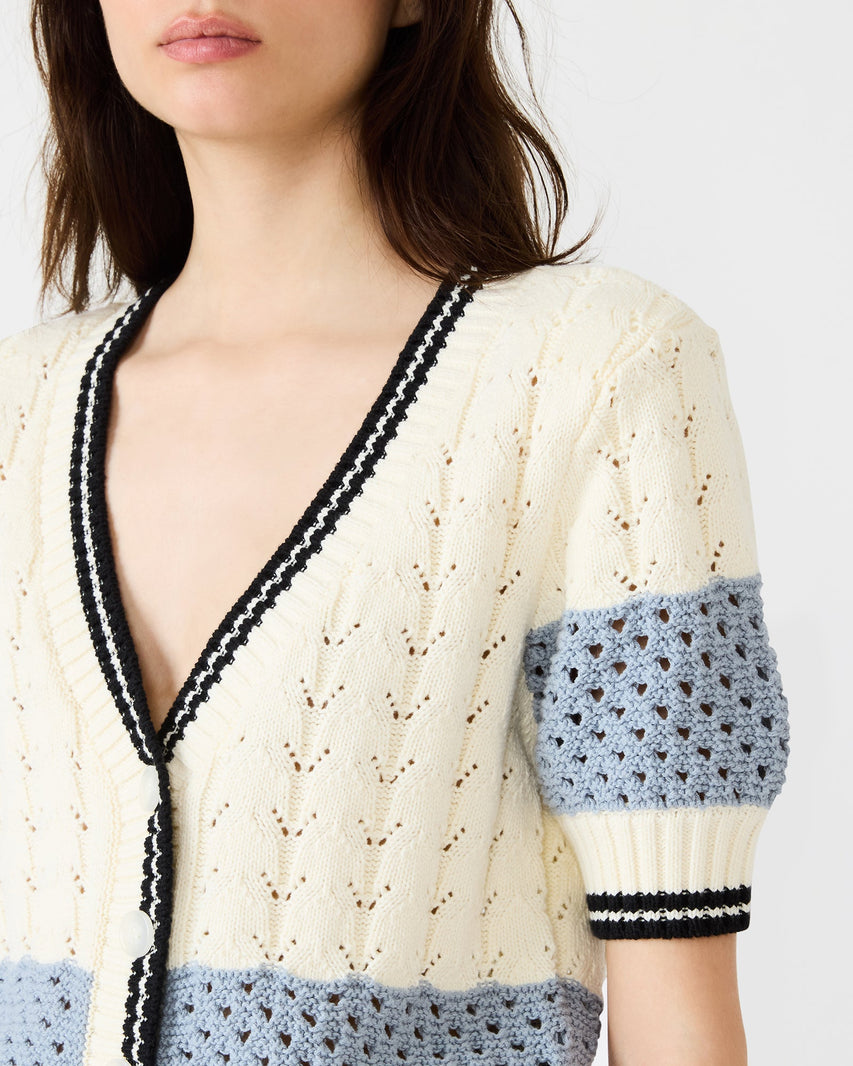 FIONA CARDIGAN WHITE MULTI - Clothing - Steve Madden Canada