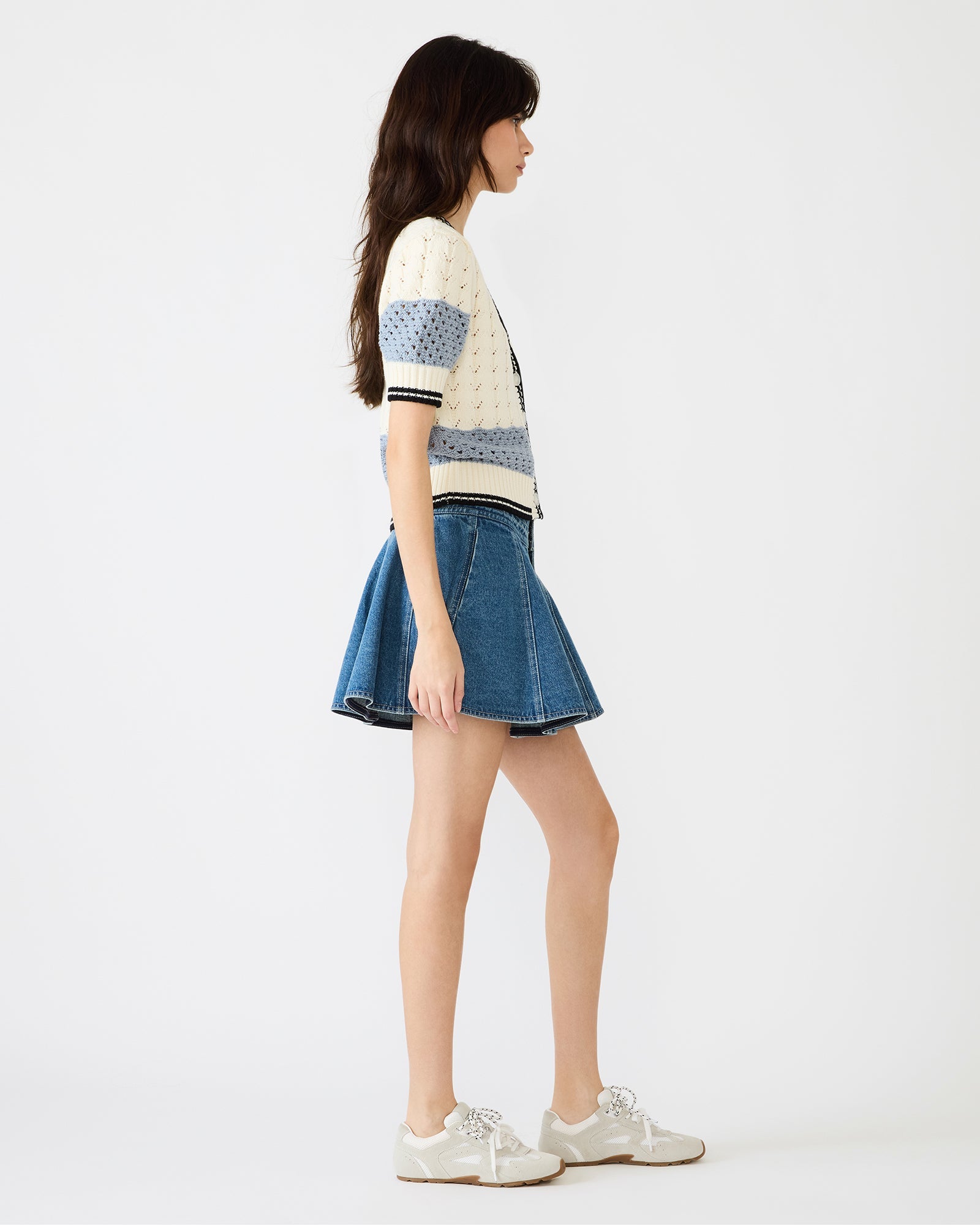 FIONA CARDIGAN WHITE MULTI - Clothing - Steve Madden Canada
