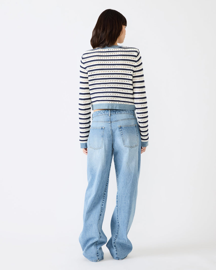CASETTE CARDIGAN WHITE - Clothing - Steve Madden Canada