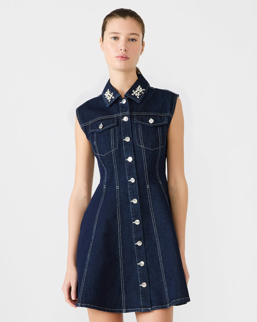 CARMELIA DRESS BLUE - Clothing - Steve Madden Canada