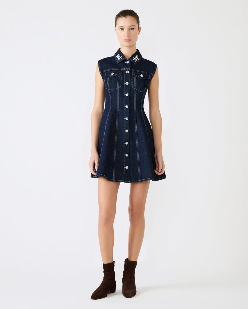 CARMELIA DRESS BLUE - Clothing - Steve Madden Canada