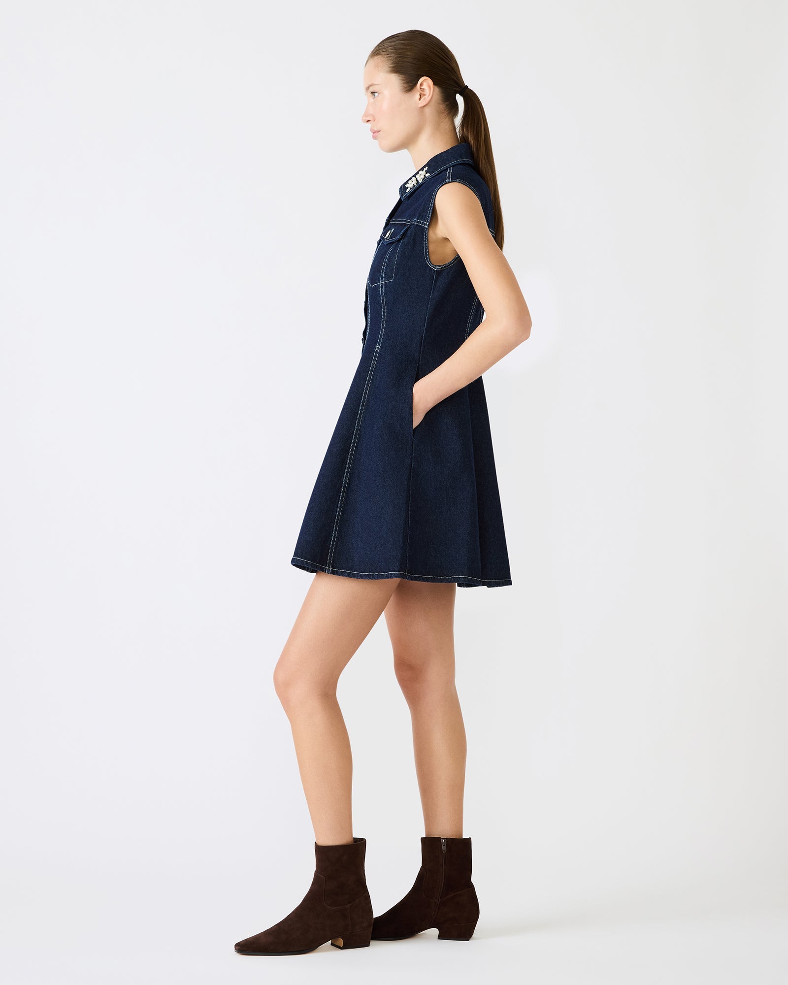 CARMELIA DRESS BLUE - Clothing - Steve Madden Canada