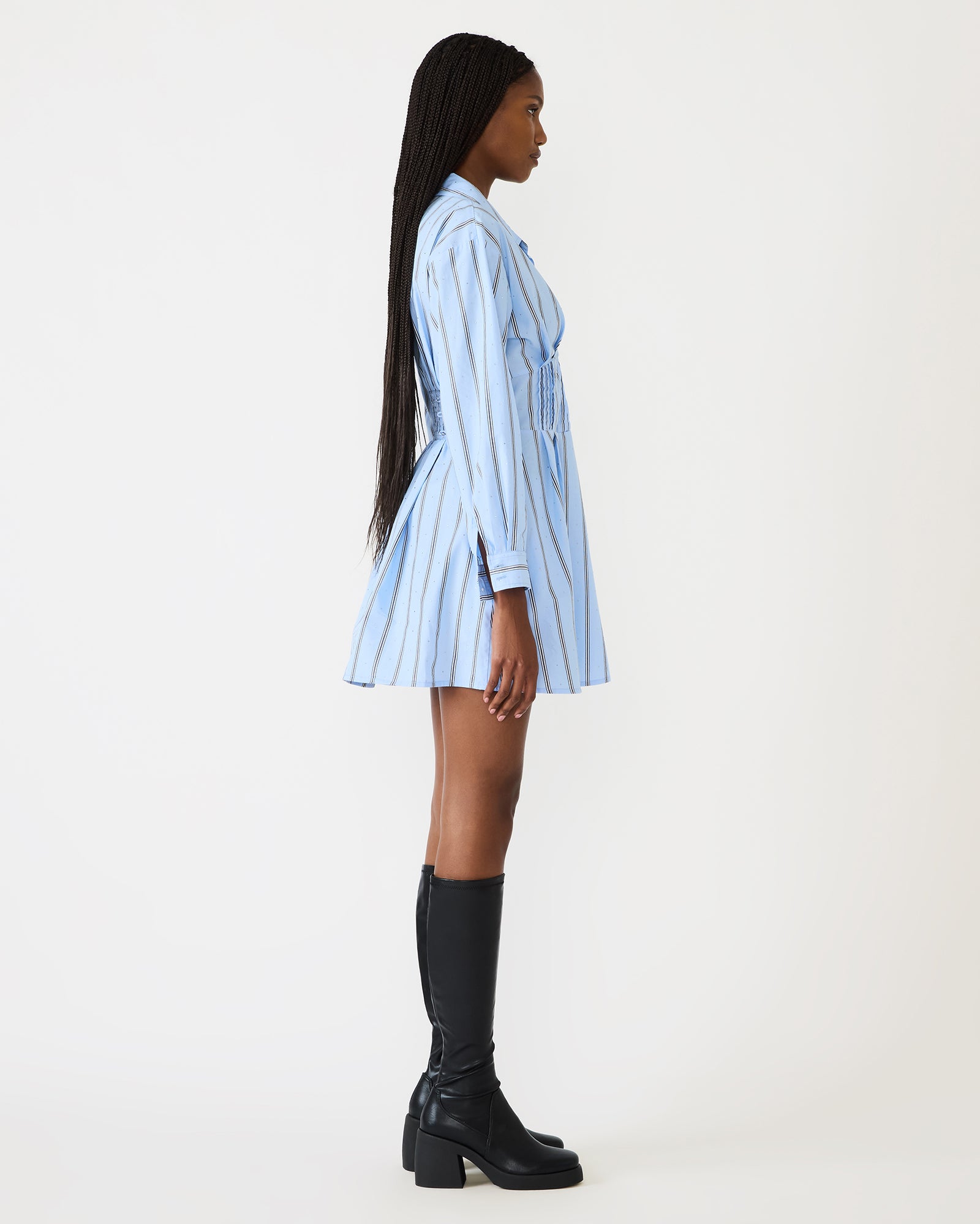 ARIANY DRESS BLUE - Clothing - Steve Madden Canada
