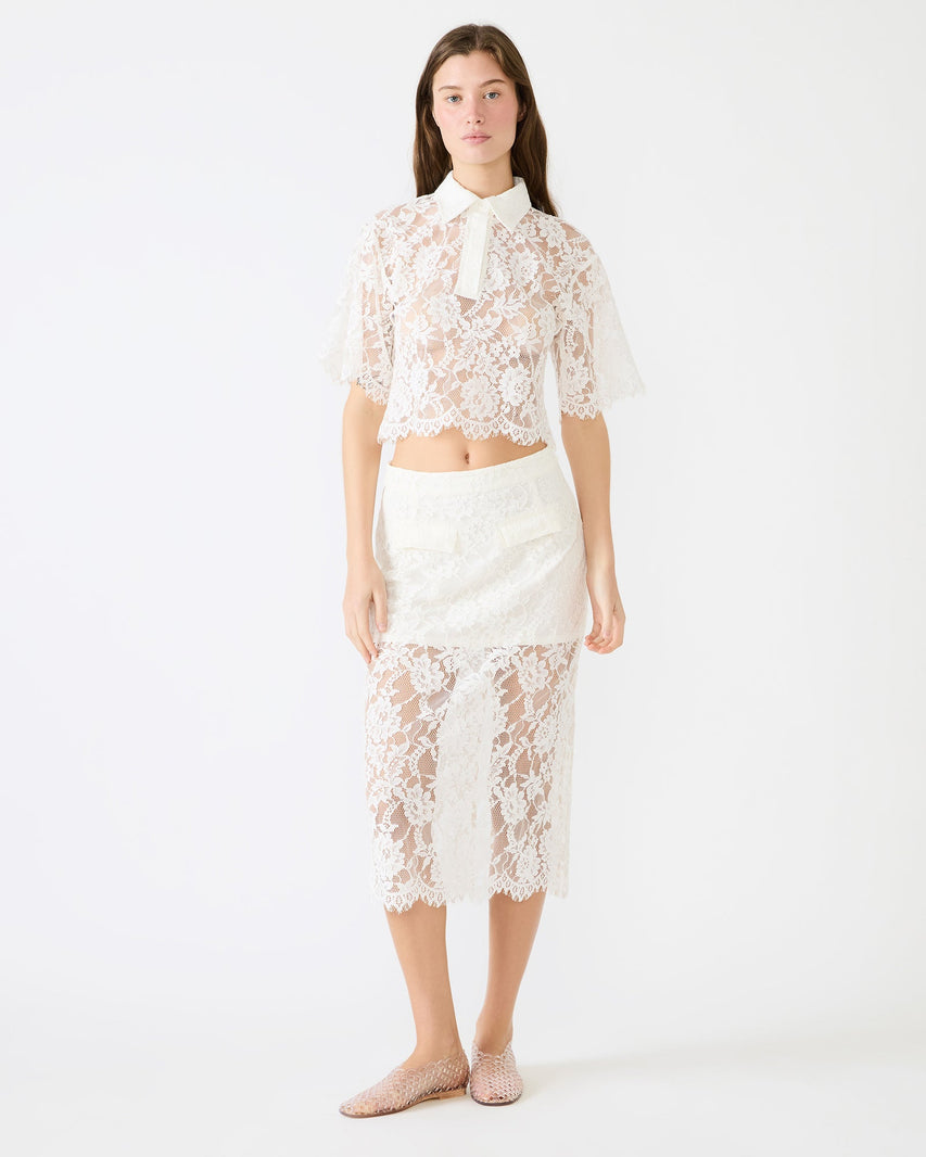 MONETTE SKIRT WHITE - Clothing - Steve Madden Canada