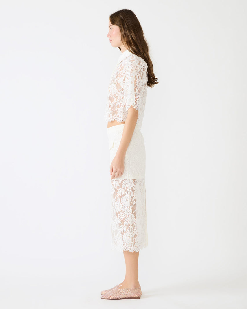 MONETTE SKIRT WHITE - Clothing - Steve Madden Canada